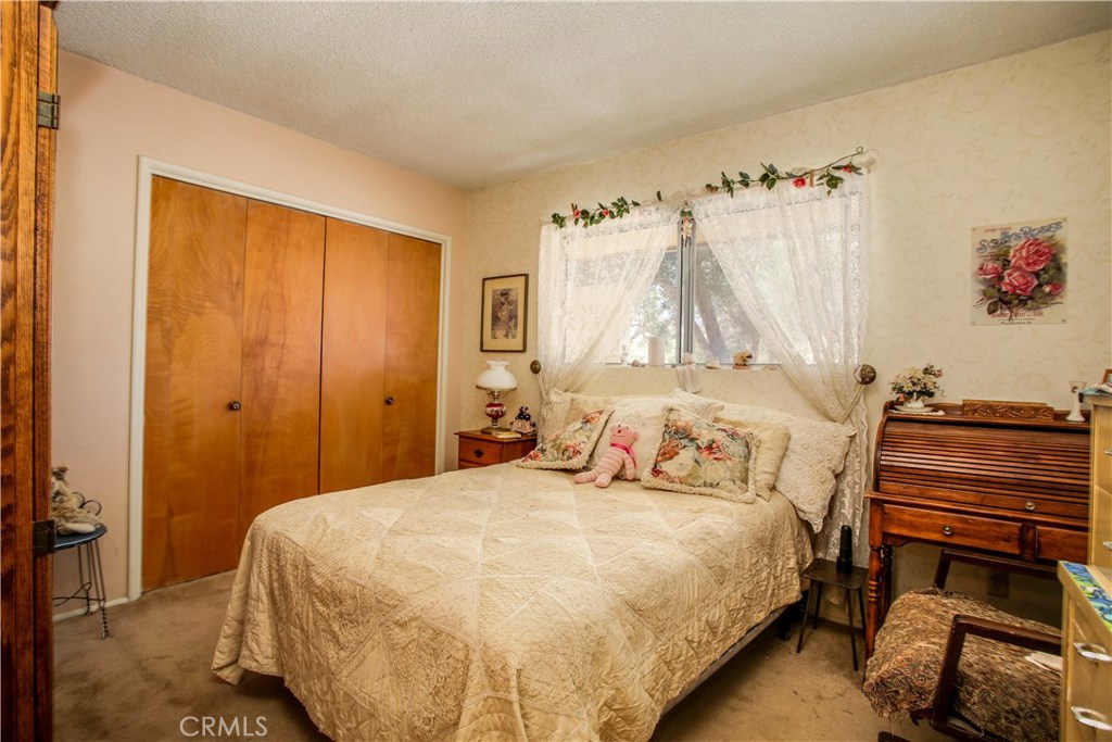 5407 Paradise View Road Yucca Valley, CA 92284 - Photo 28 of 63 a bedroom with a bed and a closet