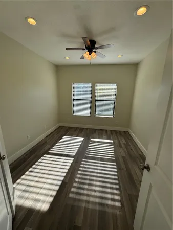 a small space with wooden floor
