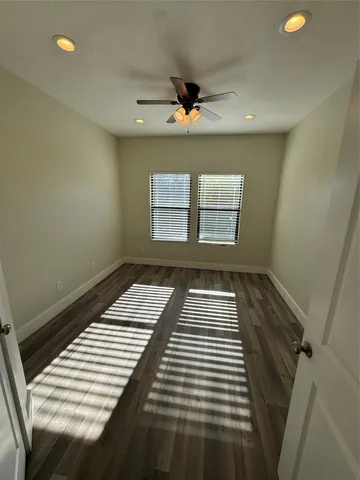 a small space with wooden floor