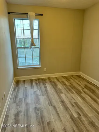 an empty room with a window