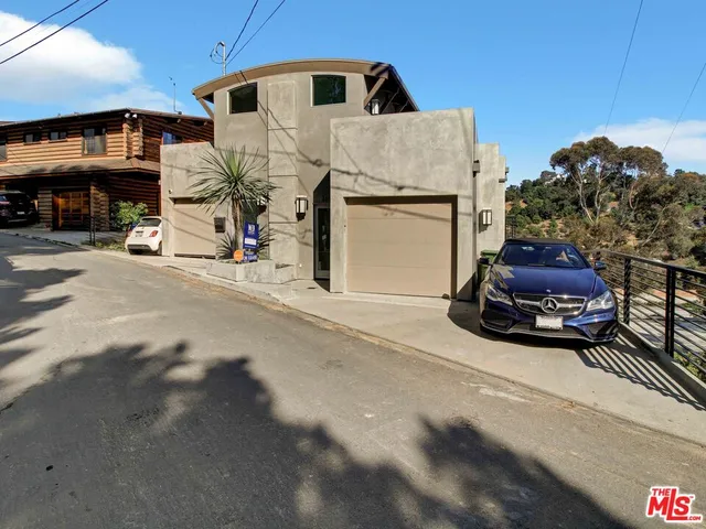 a car parked in front of a building