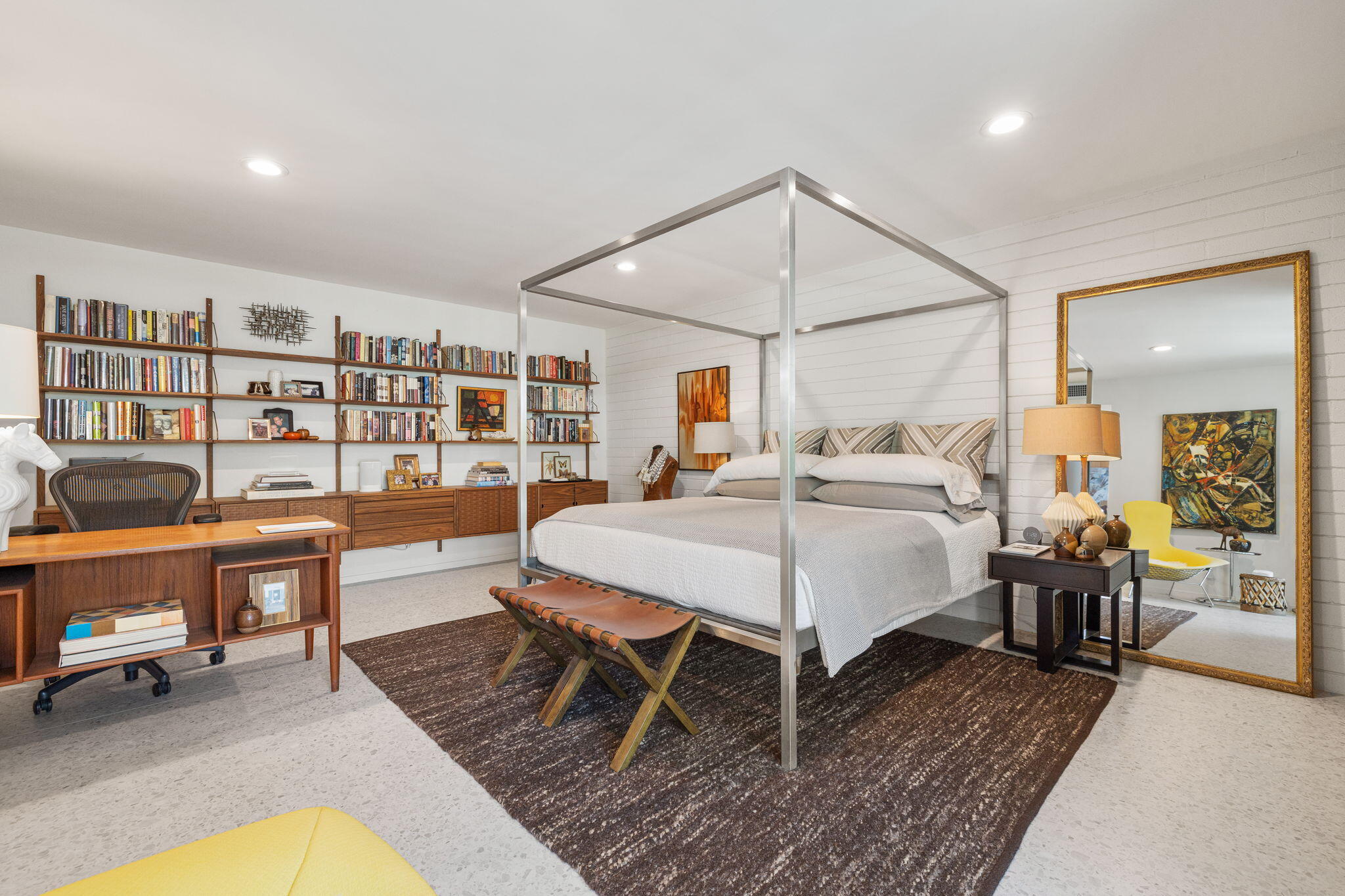 2691 Kings Road East Palm Springs, CA 92264 - Photo 18 of 45 a bed room with a bed and a table