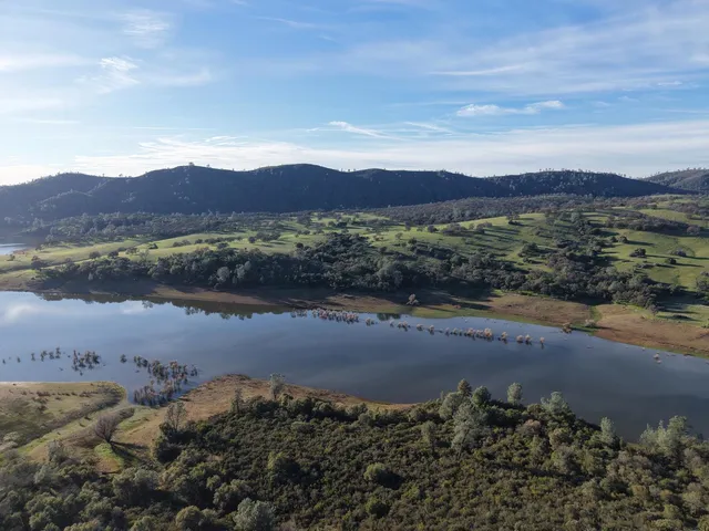 a view of lake and mountain