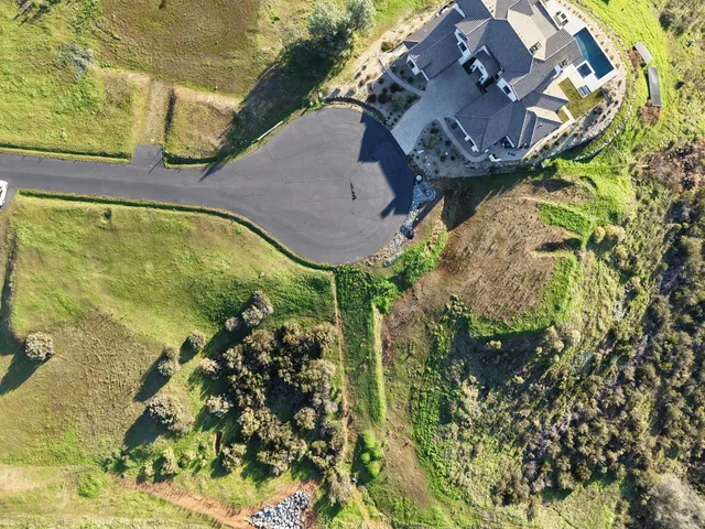 a bird view of a house