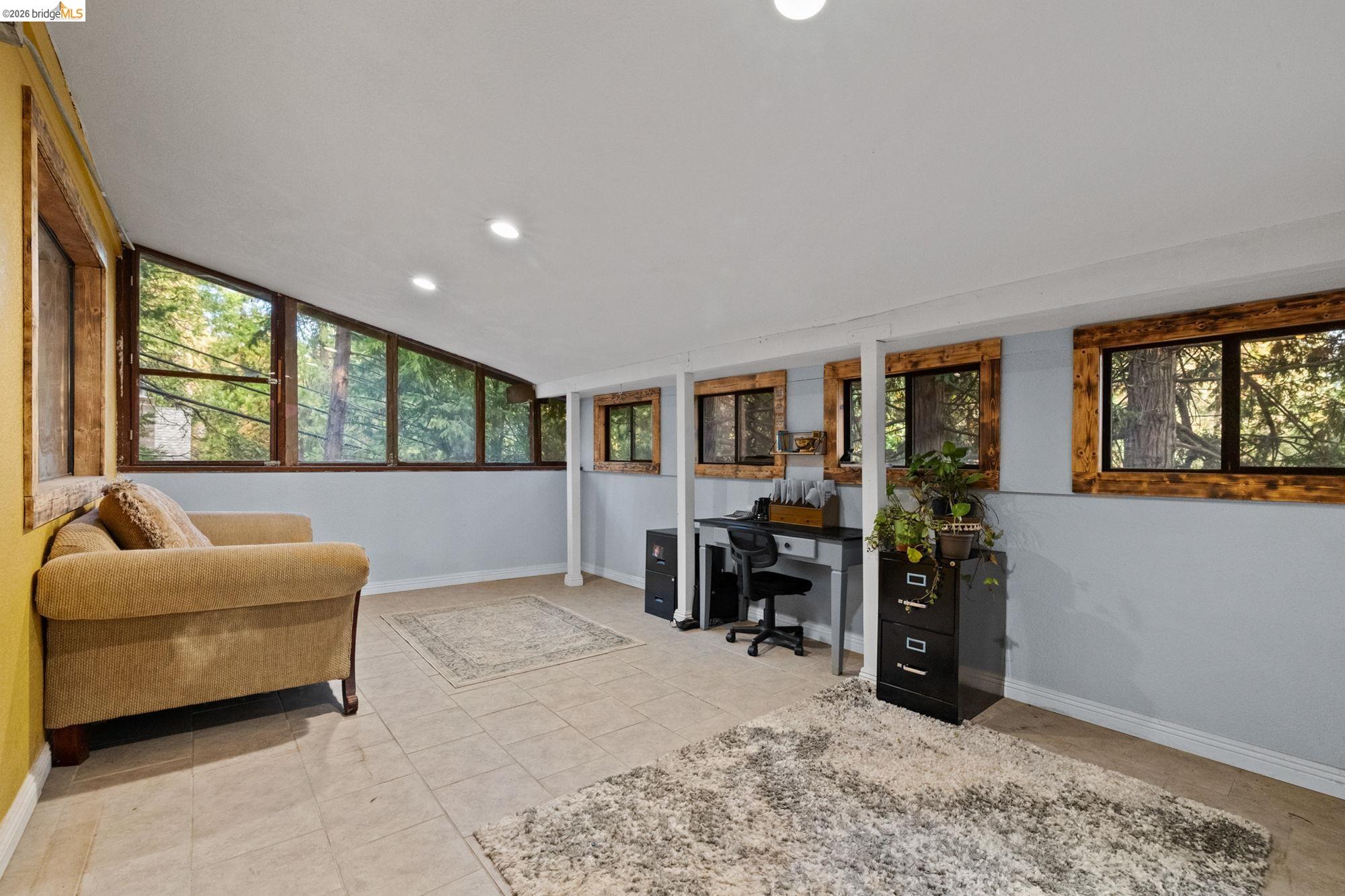 17851 Robin Road Twain Harte, CA 95383 - Photo 12 of 45 Home office featuring healthy amount of natural light, recessed lighting, and light tile patterned floors