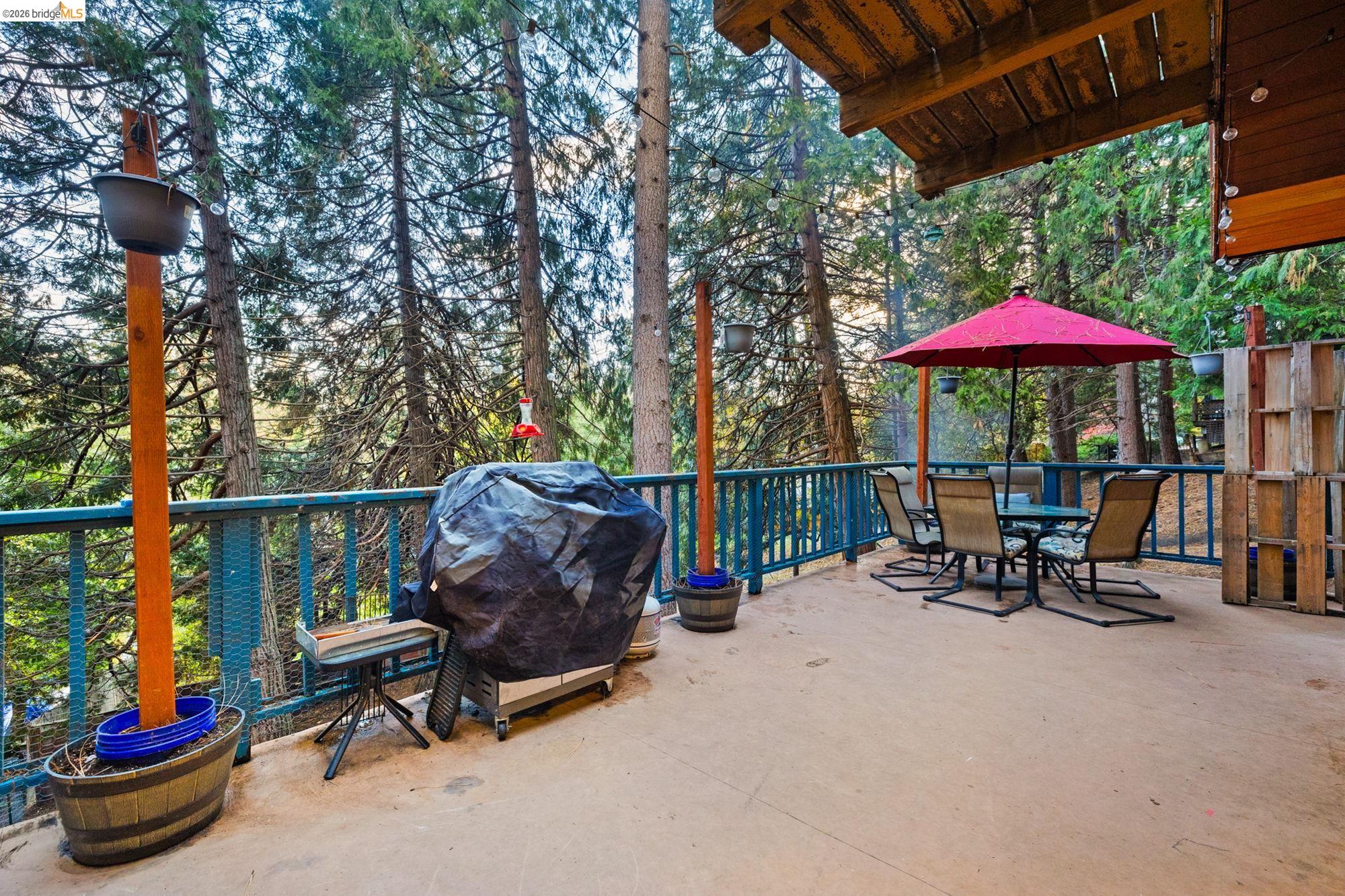 17851 Robin Road Twain Harte, CA 95383 - Photo 36 of 45 View of patio / terrace featuring grilling area and outdoor dining space