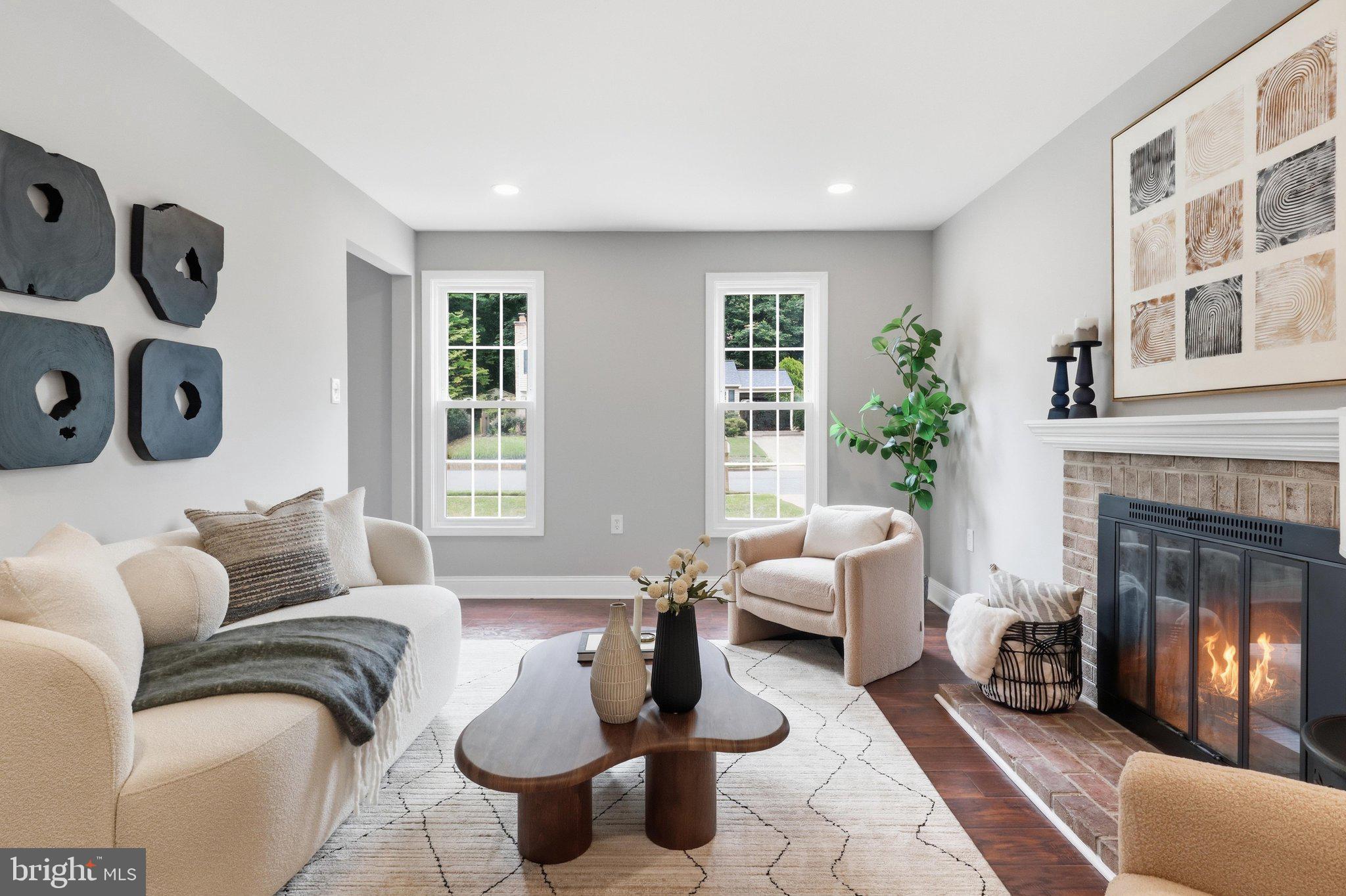 9024 Brook Ford Road Burke, VA 22015 - Photo 12 of 40 Cozy family room with fireplace