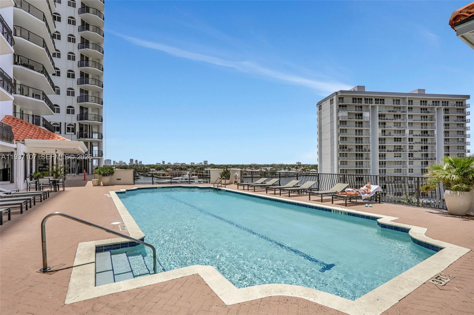 100 South Birch Road, Unit 1103F Fort Lauderdale, FL 33316 - Photo 52 of 80 Pool deck w/ views to the intracoastal. Gas Grill on deck.