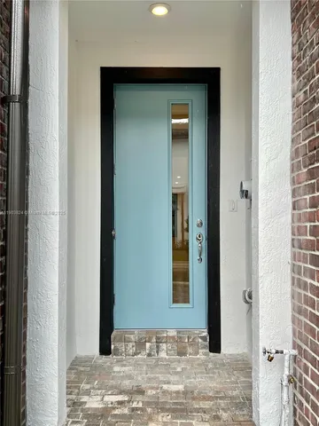 a view of a door in the house