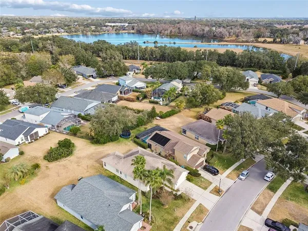 an aerial view of a city with lots of residential buildings