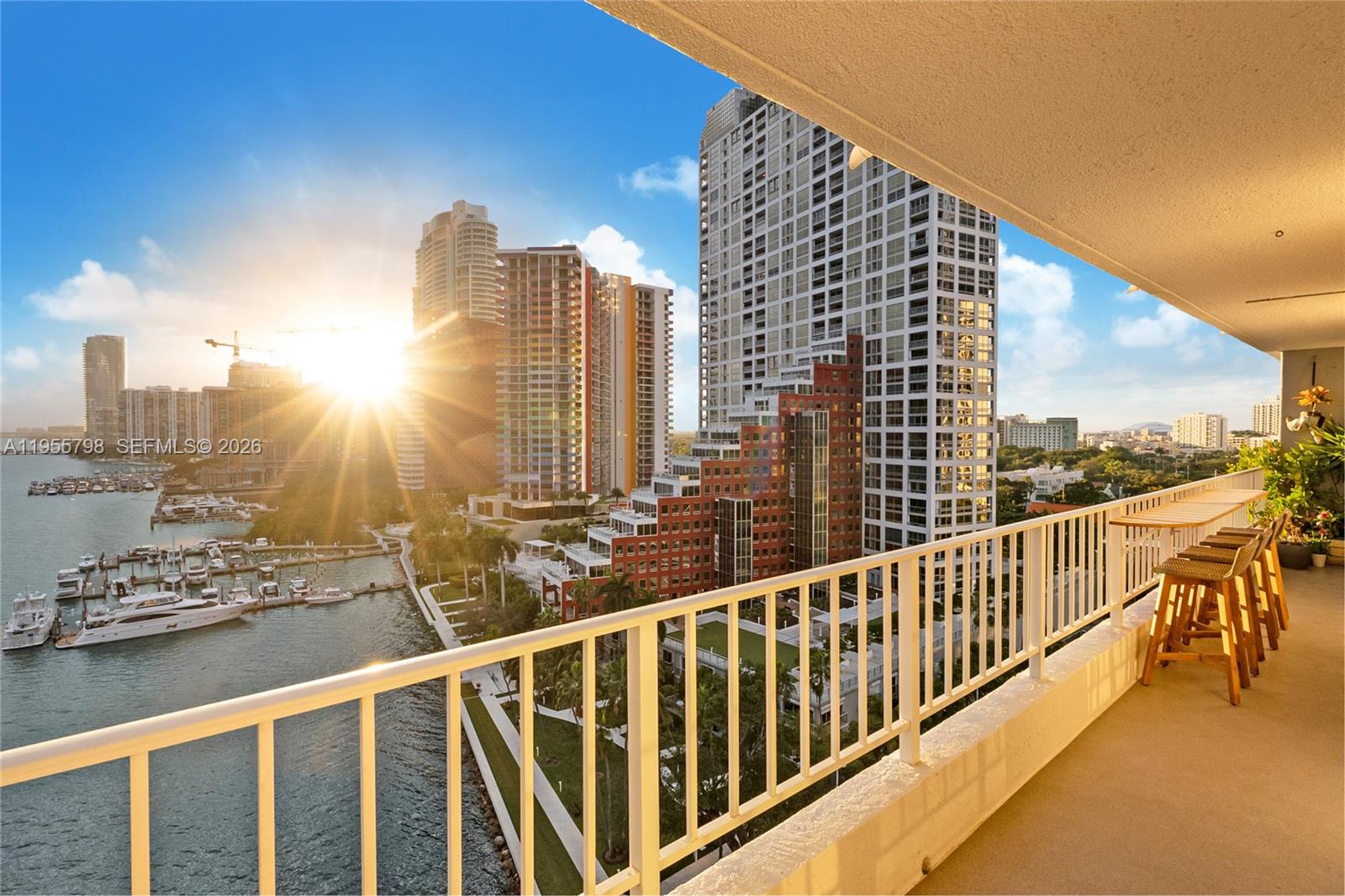 200 Southeast 15th Road, Unit 15C Miami, FL 33129 - Photo 17 of 31 a view of balcony with city view