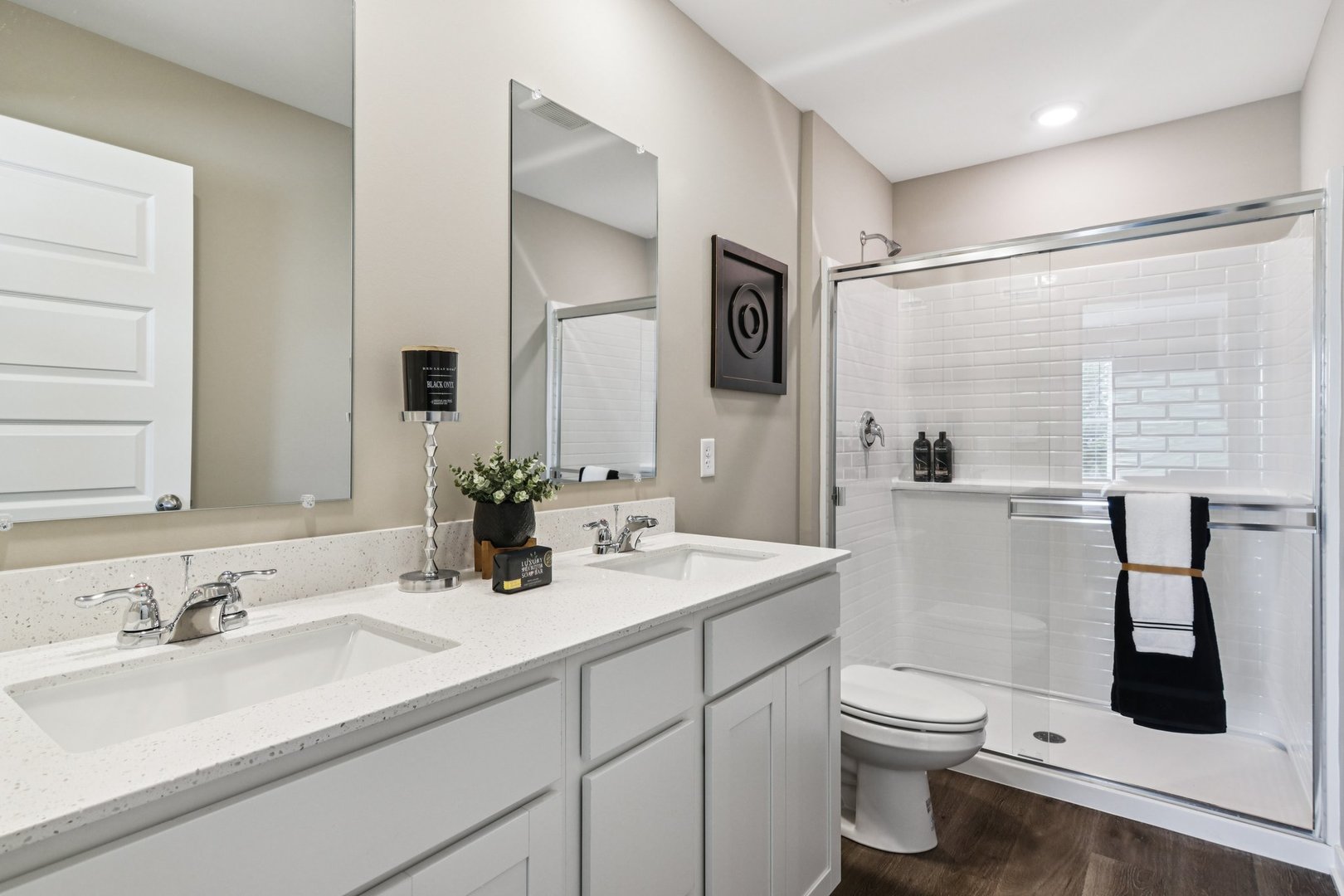2255 Riesling Road Oswego, IL 60543 - Photo 16 of 27 a bathroom with a sink a toilet and shower
