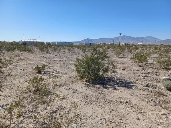a view of a field with an ocean