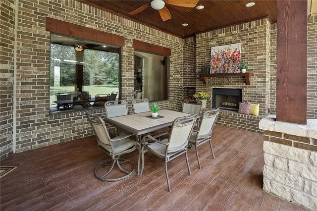 a outdoor space with furniture