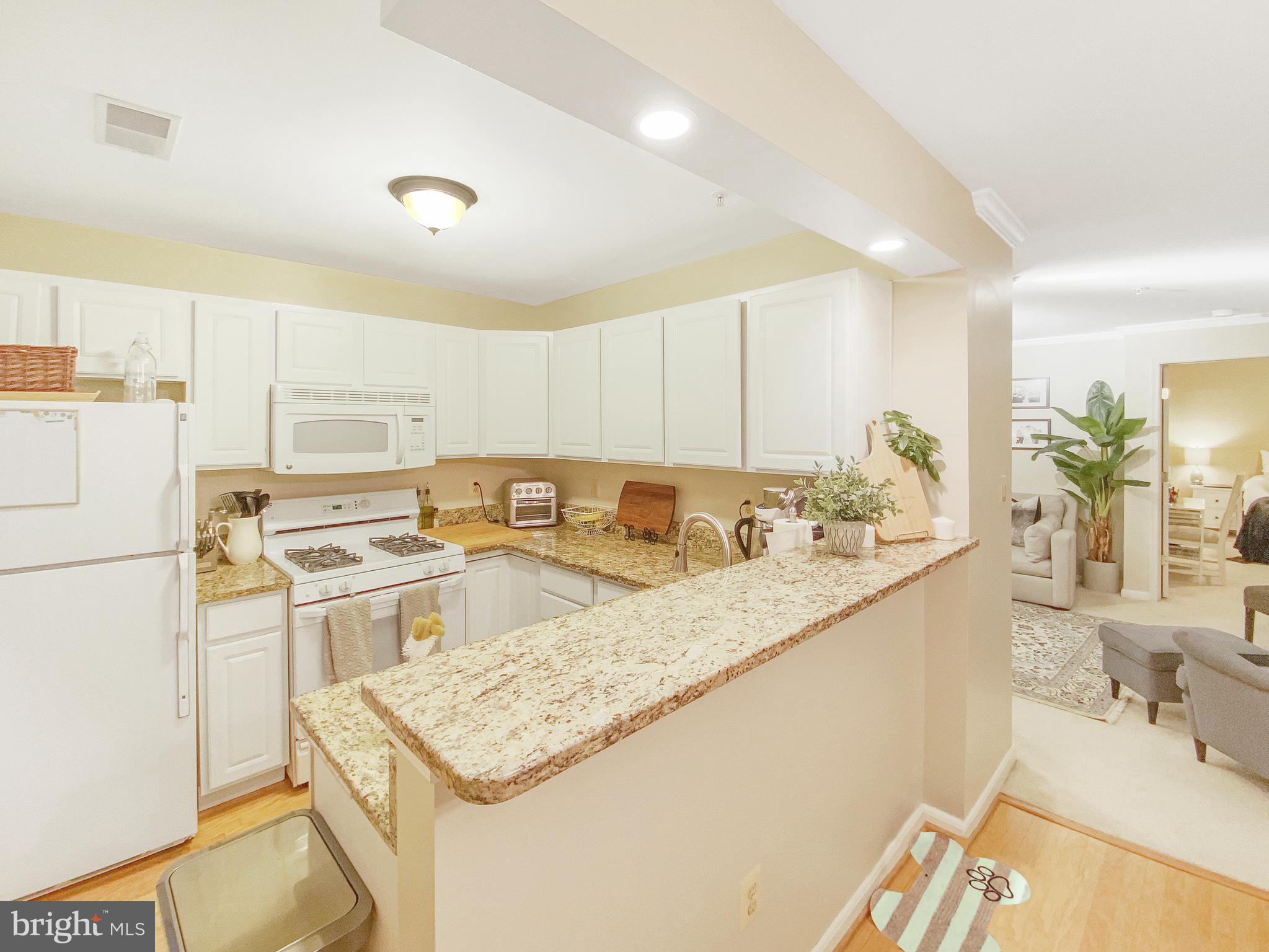 127 Timberbrook Lane, Unit 203 Gaithersburg, MD 20878 - Photo 20 of 29 a kitchen with a sink a stove and chairs