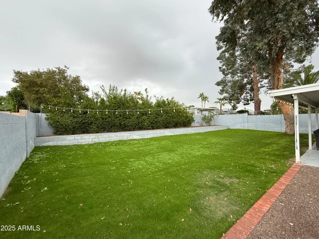 a view of yard with green space