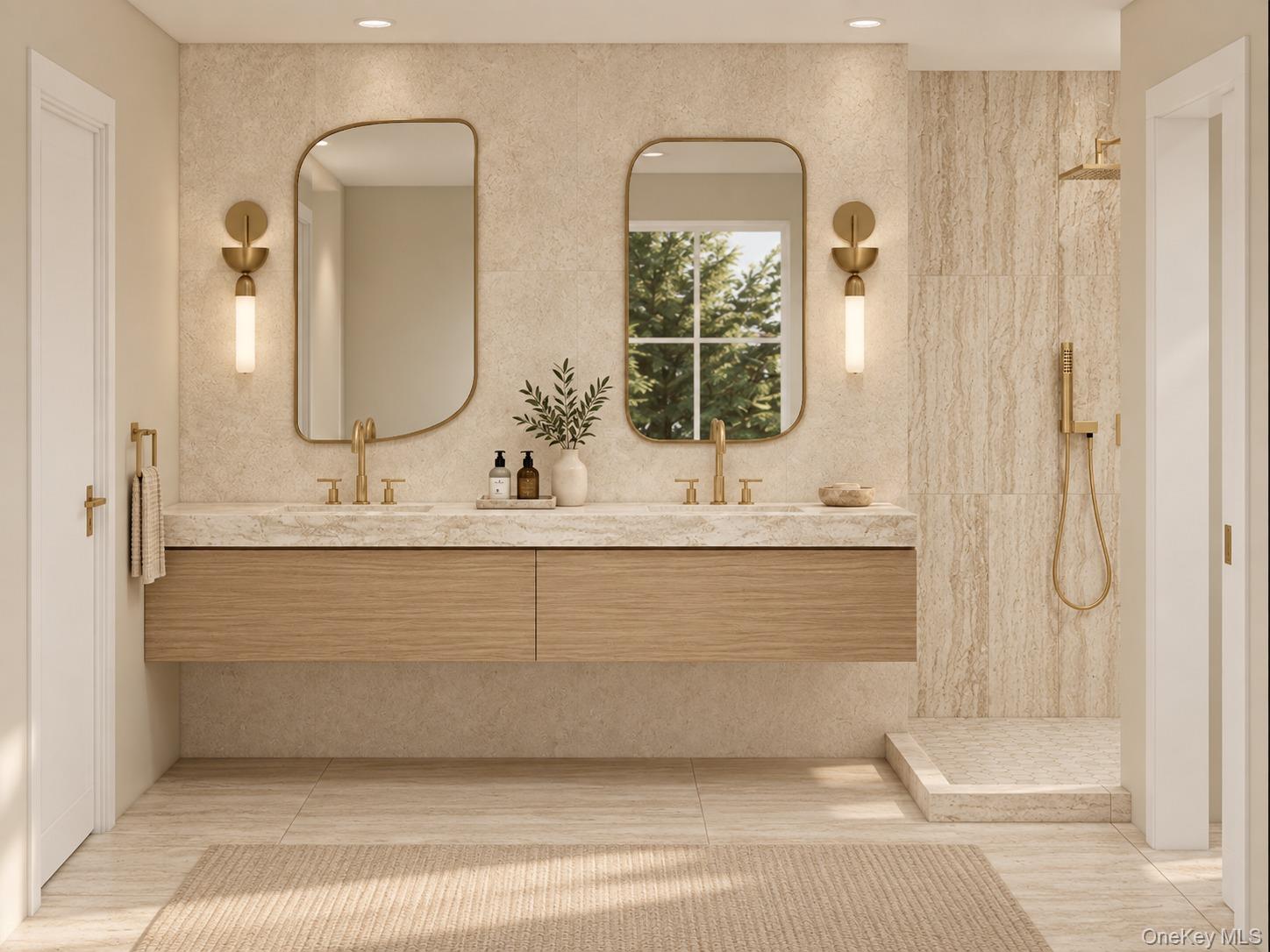 17 Club Lane Remsenburg, NY 11960 - Photo 13 of 27 Dual vanity with undermount sinks and brass fixtures