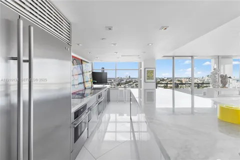 a city view with tall buildings