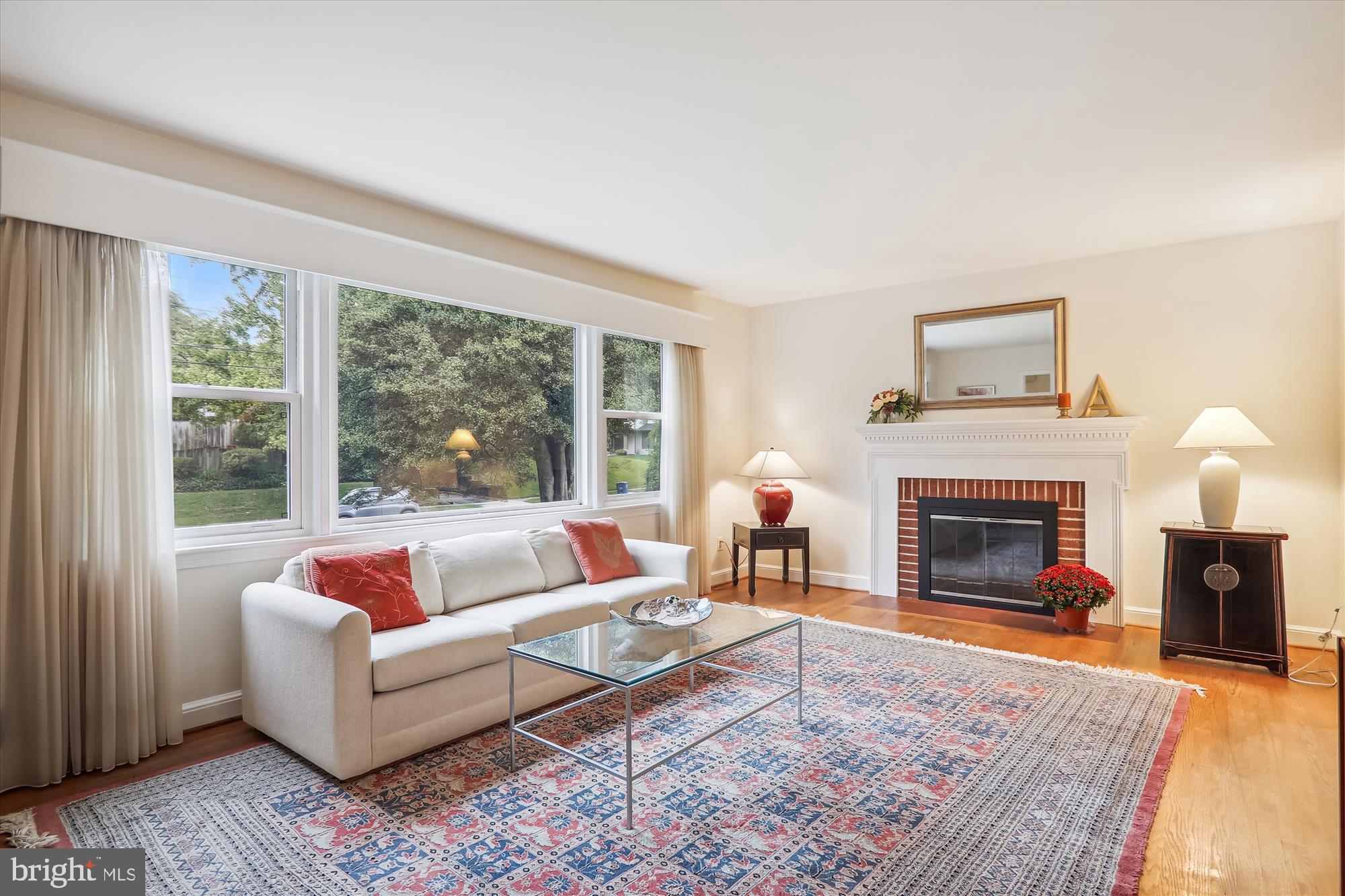 4504 Edgefield Road Kensington, MD 20895 - Photo 6 of 56 Large Living Room with Fireplace