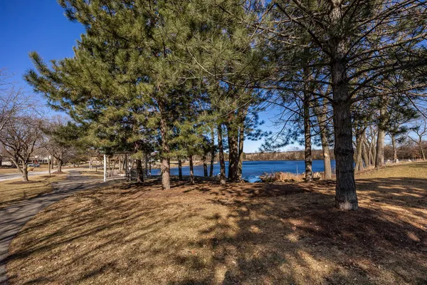 a view of a yard with an outdoor space