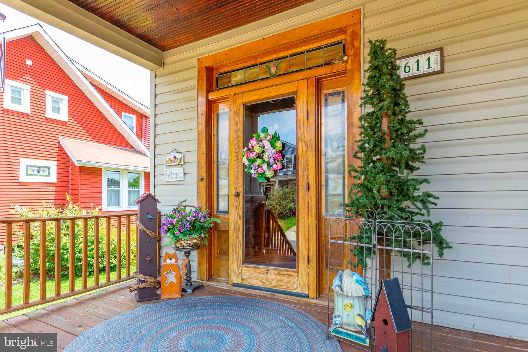 611 Elmwood Road Baltimore, MD 21206 - Photo 4 of 51 Front porch with gorgeous entrance