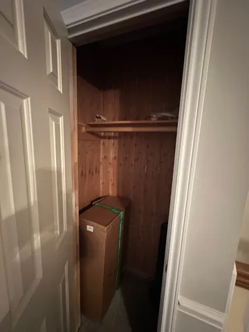 a close view of walk in closet