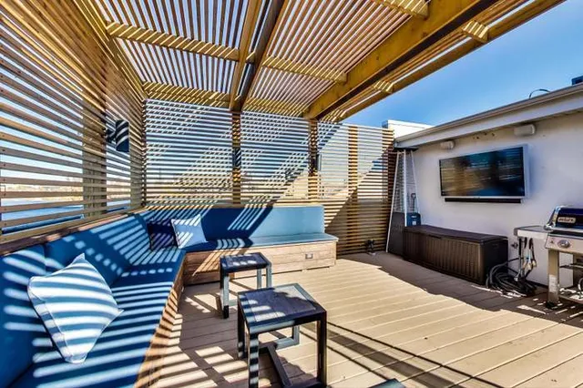 a outdoor space with furniture