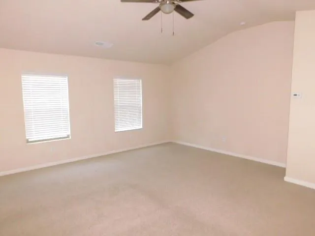 a bathroom with a glass door