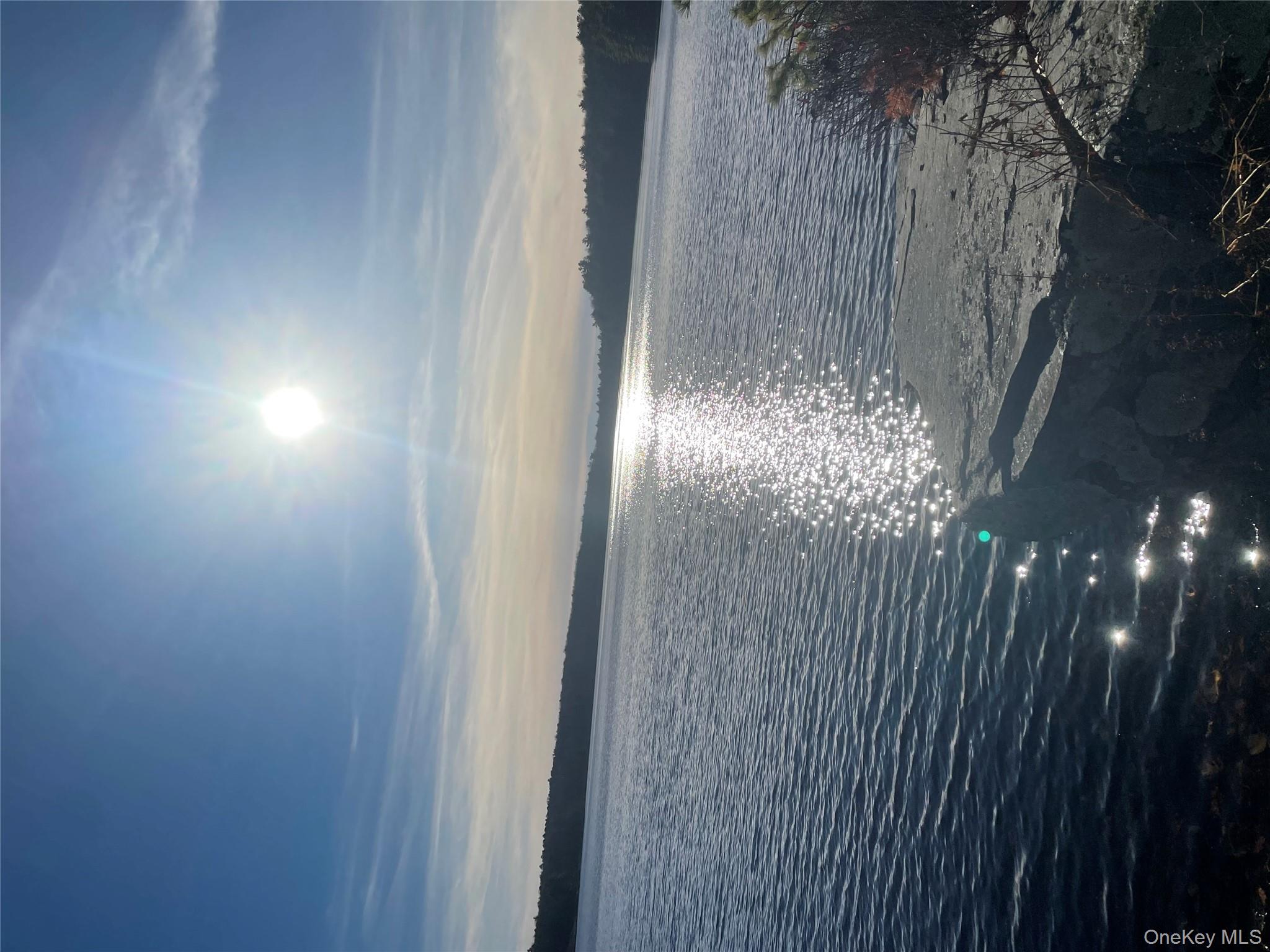 a view of outside space with an ocean view