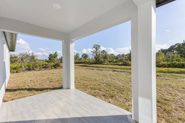 a house view with a garden space