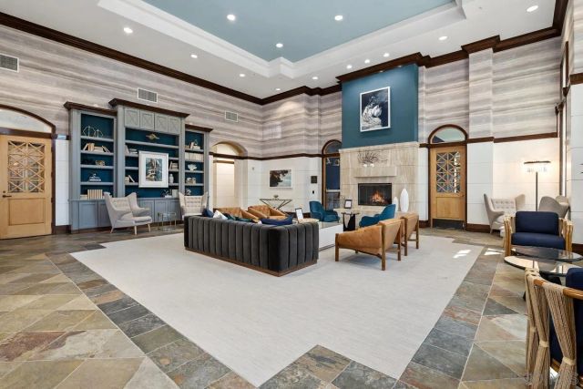 a view of a pathway along the building