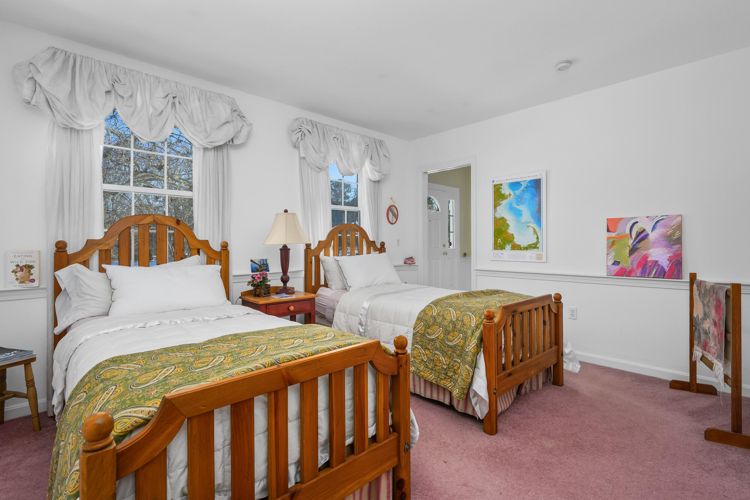 39 Jedidiah Way Chatham, MA 02633 - Photo 22 of 47 a bedroom with two beds and a painting on the wall
