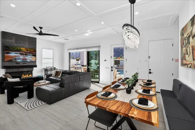 a living room filled with furniture