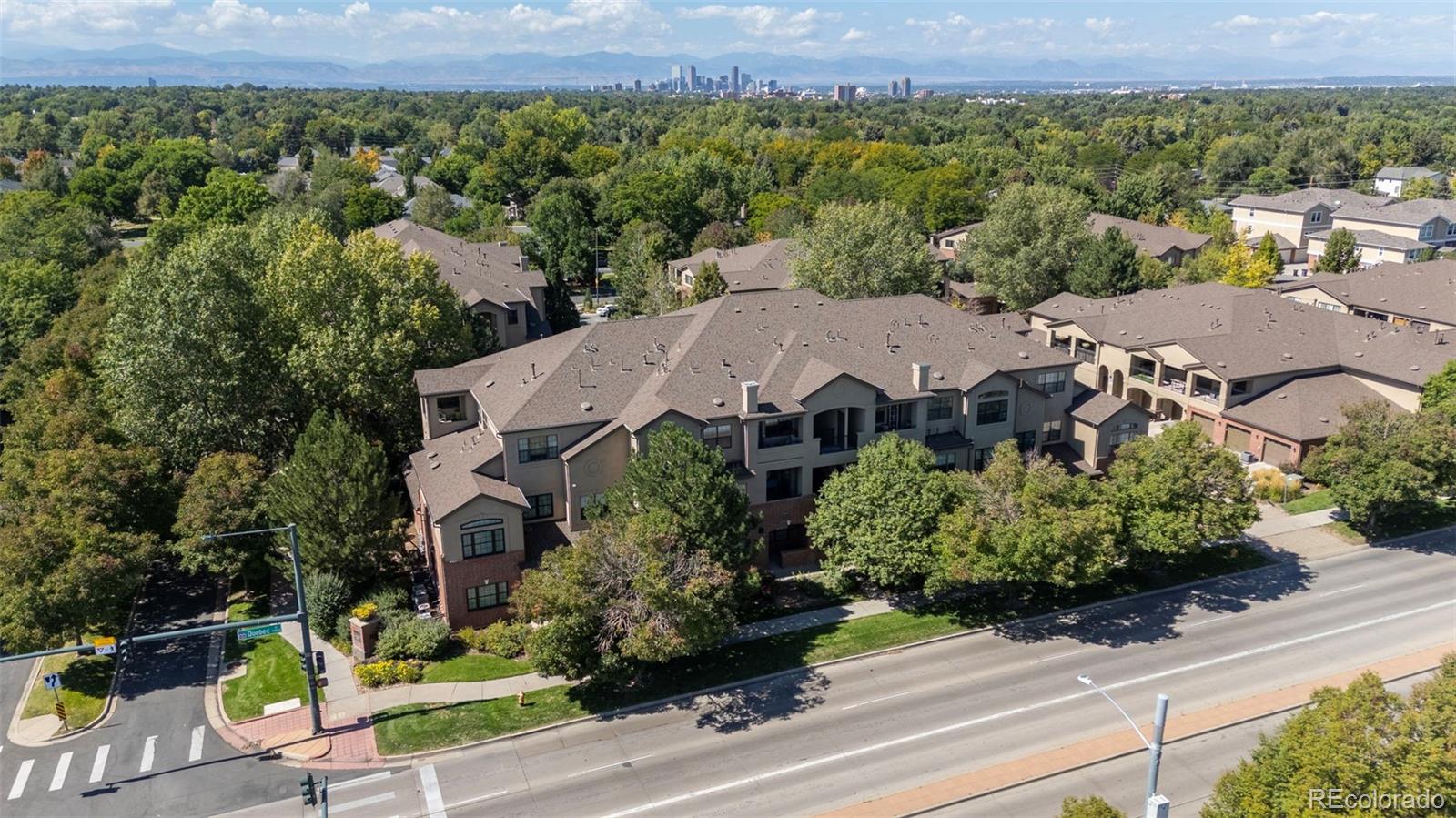 209 Quebec Street, Unit L Denver, CO 80220 - Photo 32 of 46 an aerial view of a house with a garden