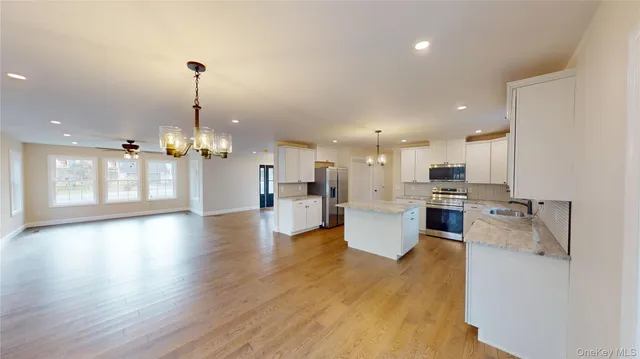 a white building with black white walls