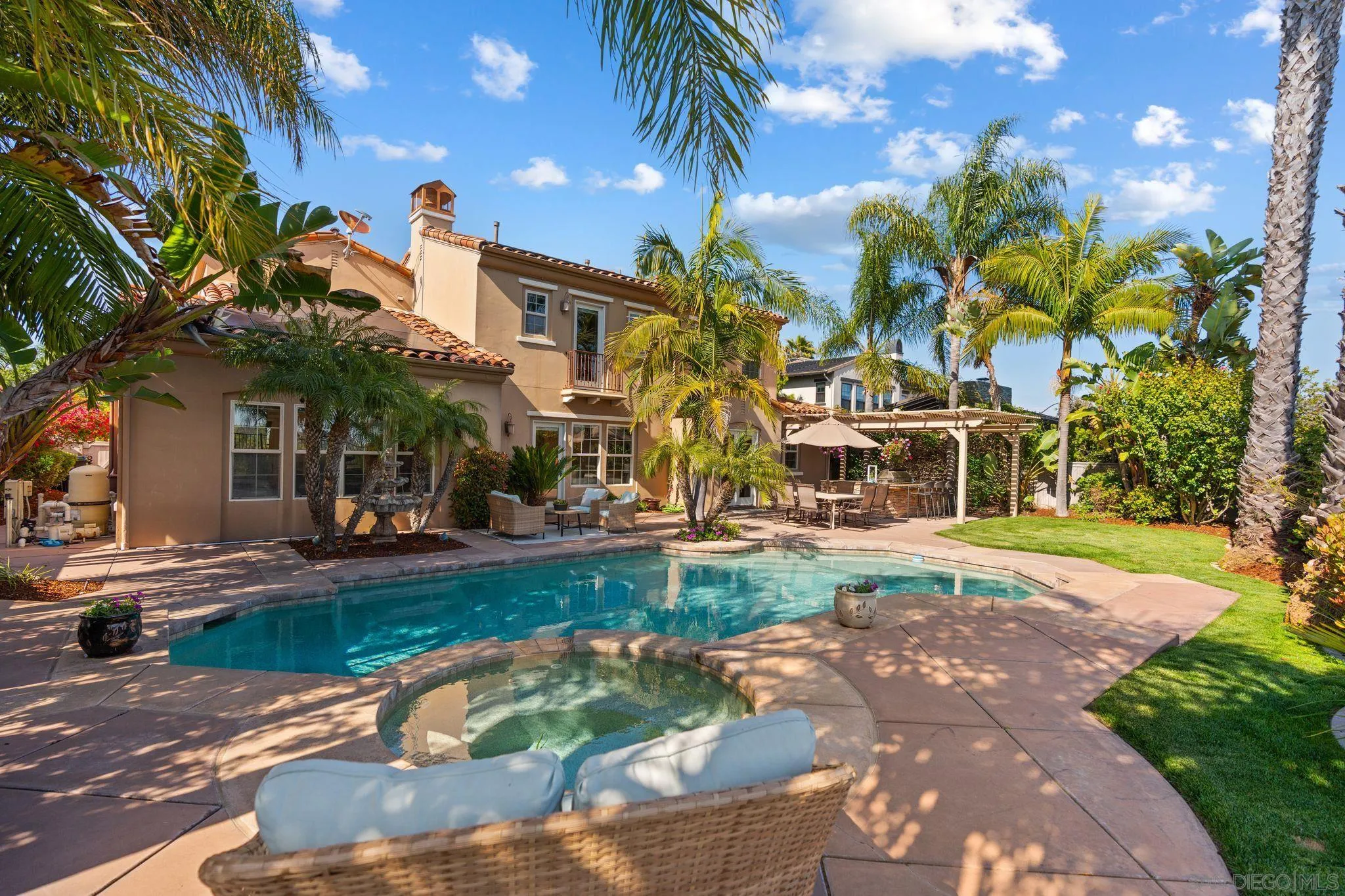 15583 Rising River Place South San Diego, CA 92127 - Photo 55 of 61 a view of a swimming pool with a patio