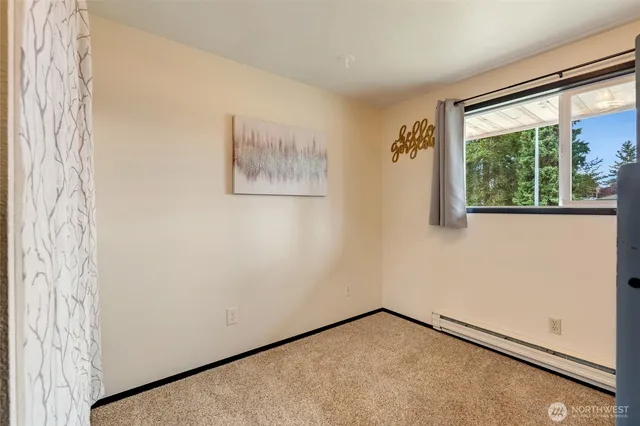 a view of a backyard with plants and a backyard