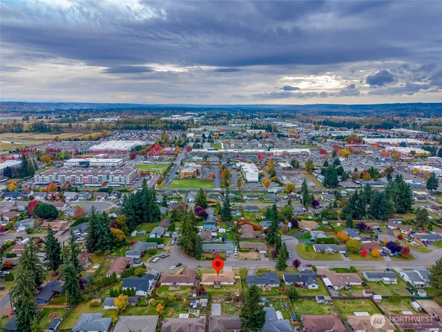 an aerial view of multiple house