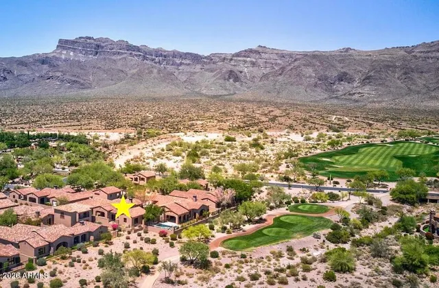 a view of city and mountain