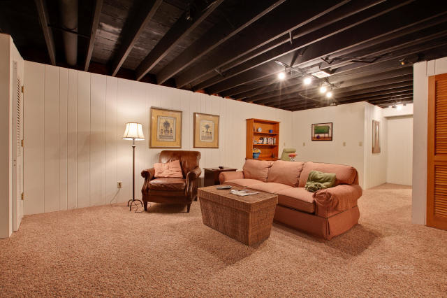 92 Old Mill Court Barrington, IL 60010 - Photo 19 of 25 a media room with furniture and a chandelier