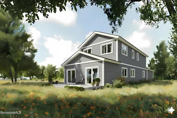 a front view of a house with yard porch and seating space