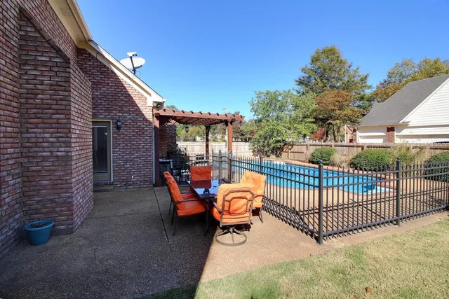 a view of a porch with furniture