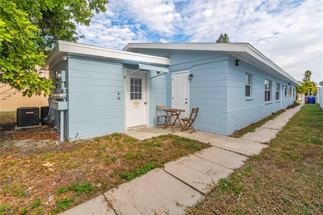 a backyard of a house