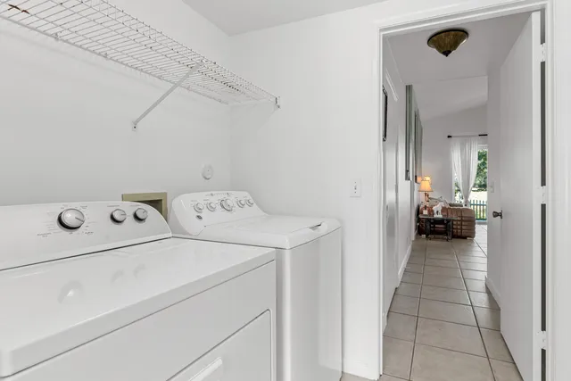 a view of a utility room with washer and dryer