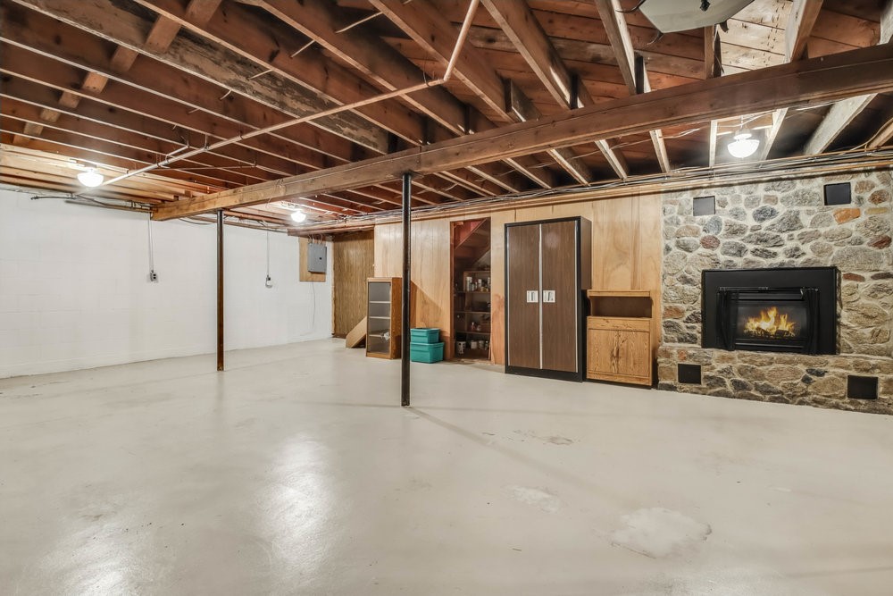924 Superior Street Spooner, WI 54801 - Photo 32 of 39 Basement has a beautiful fireplace