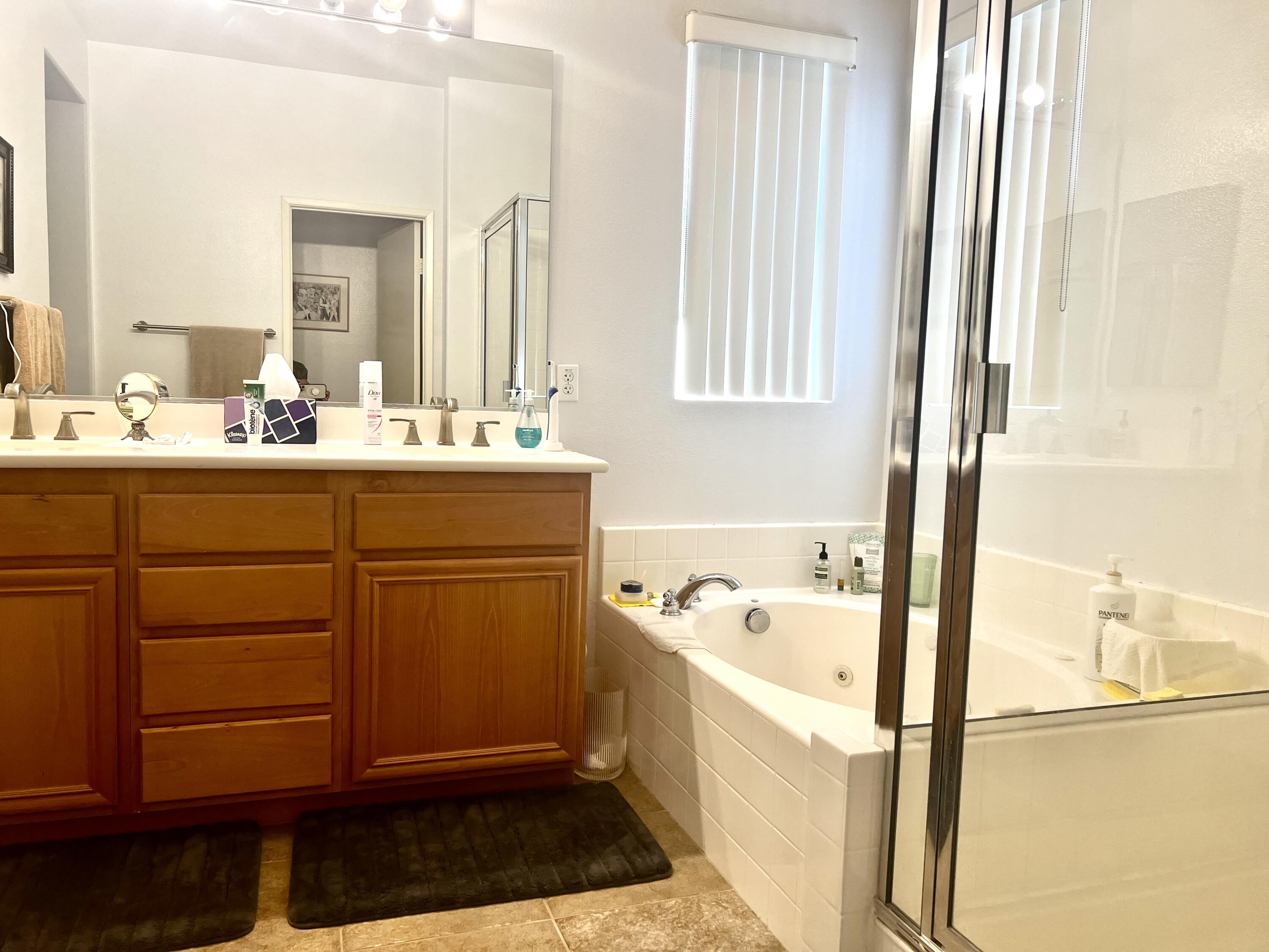 82782 Matthau Drive Indio, CA 92201 - Photo 13 of 27 a bathroom with a tub sink and mirror