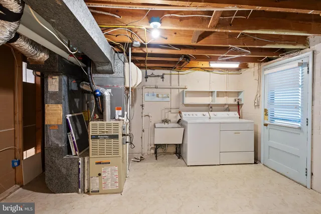 a view of storage and utility room