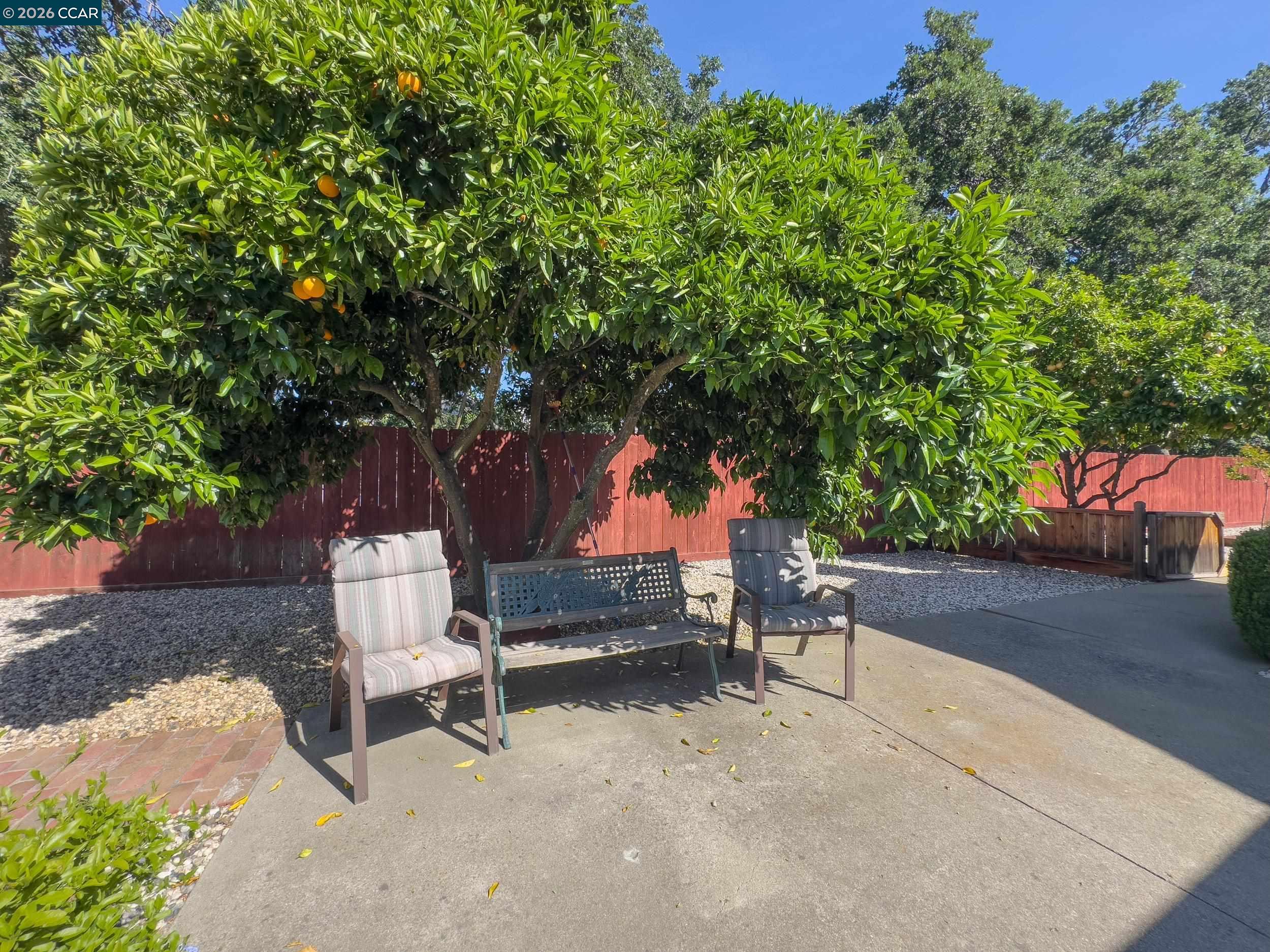 314 Semillon Circle Clayton, CA 94517 - Photo 31 of 38 a view of backyard with a table and chairs