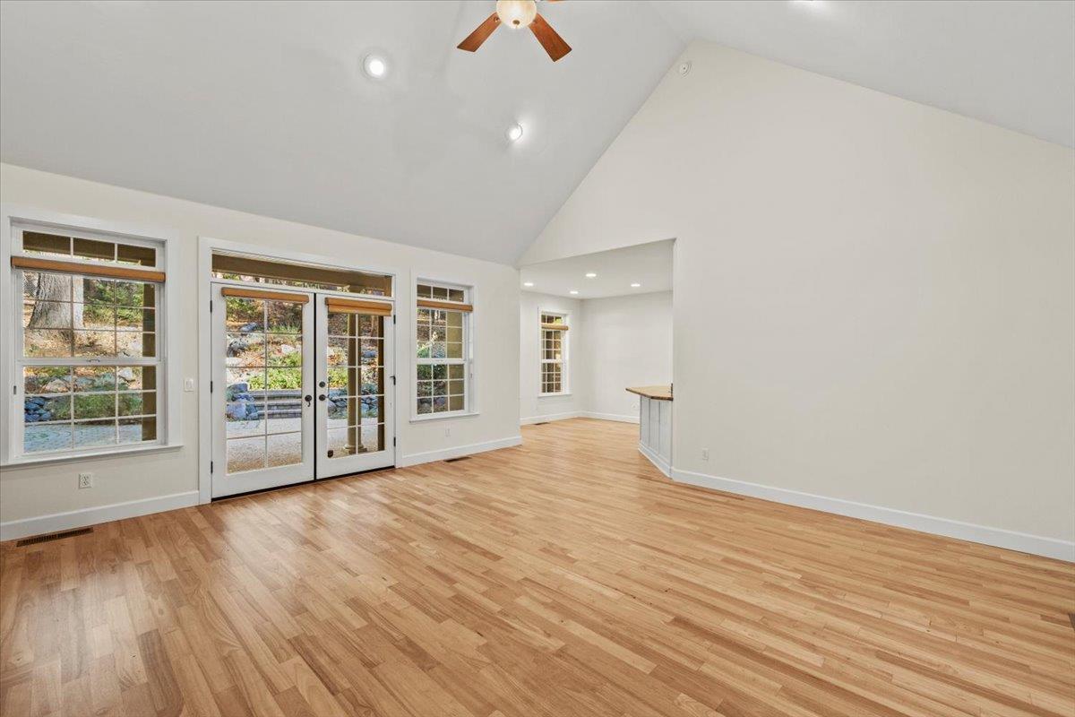 14622 Banner Lava Cap Road Nevada City, CA 95959 - Photo 12 of 66 wooden floor in an empty room with a window