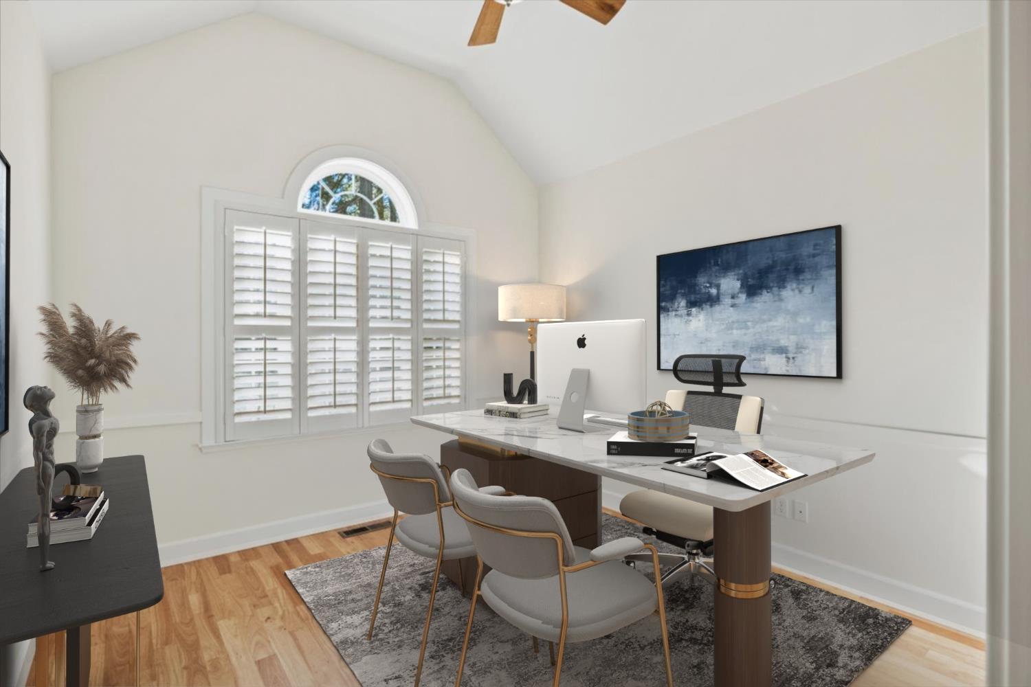 14622 Banner Lava Cap Road Nevada City, CA 95959 - Photo 39 of 66 a workspace with furniture and a potted plant